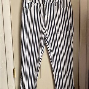 Striped Navy and White Pants